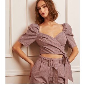 Checkered Top & Pant Set
